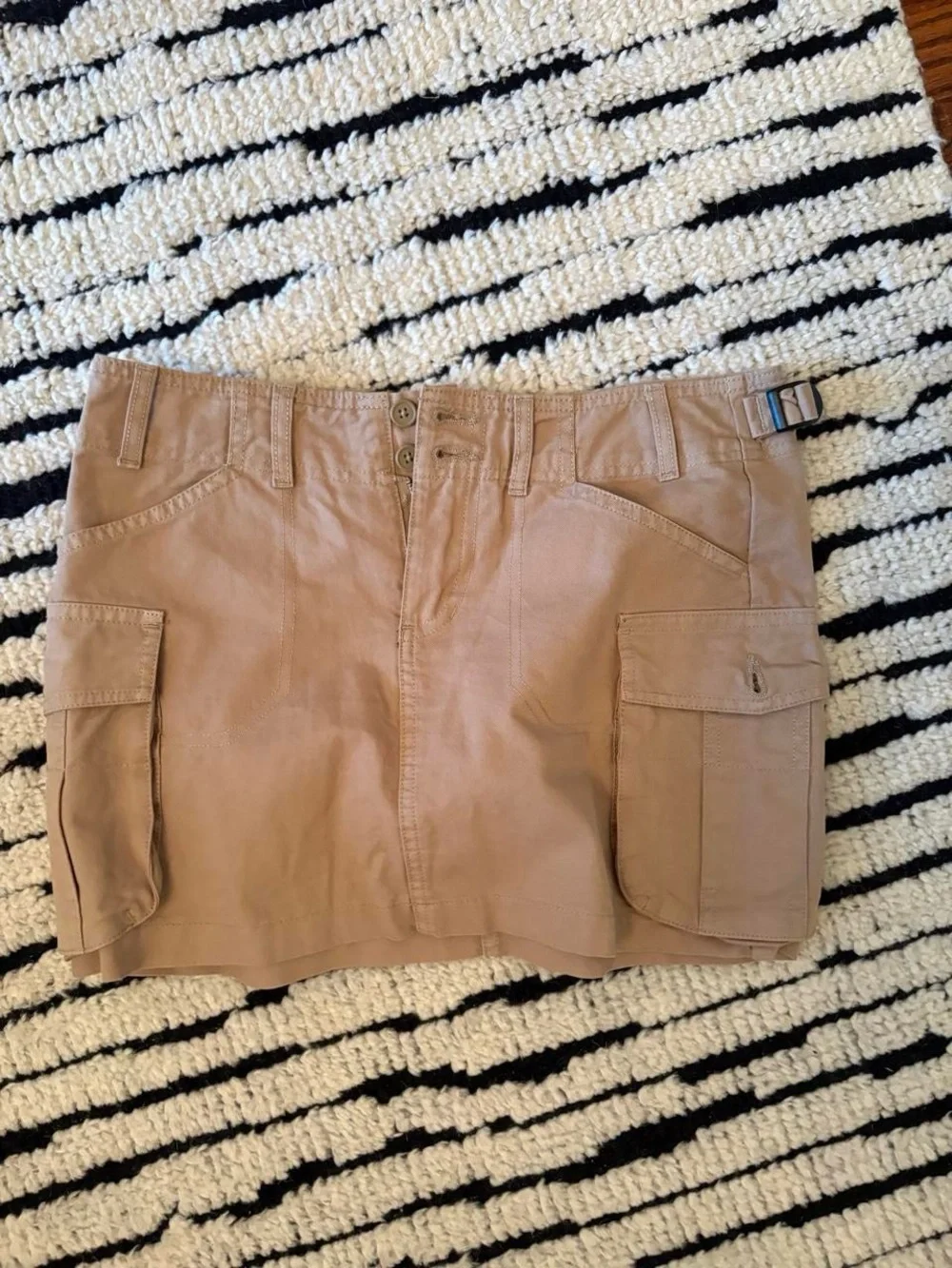 Brandy Melville Beige Tan Cargo Mini Skirt